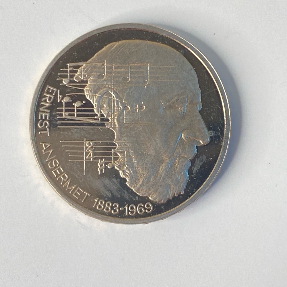 1983 Switzerland 5 Franc Ernest Ansermet Commemorative Coin
